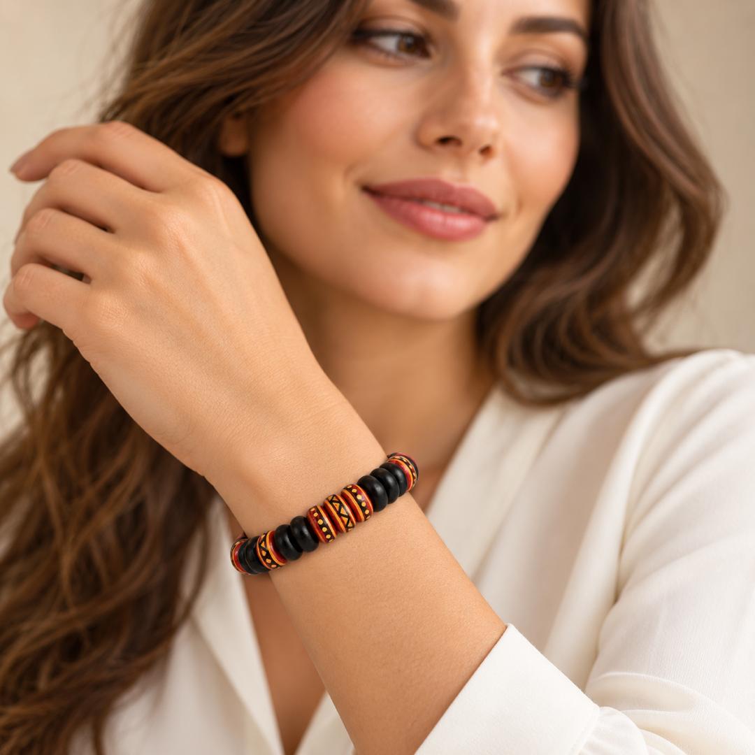 Colorful Beaded Bracelet for Women & Girls | Stylish Handmade-Look Fashion Bracelet