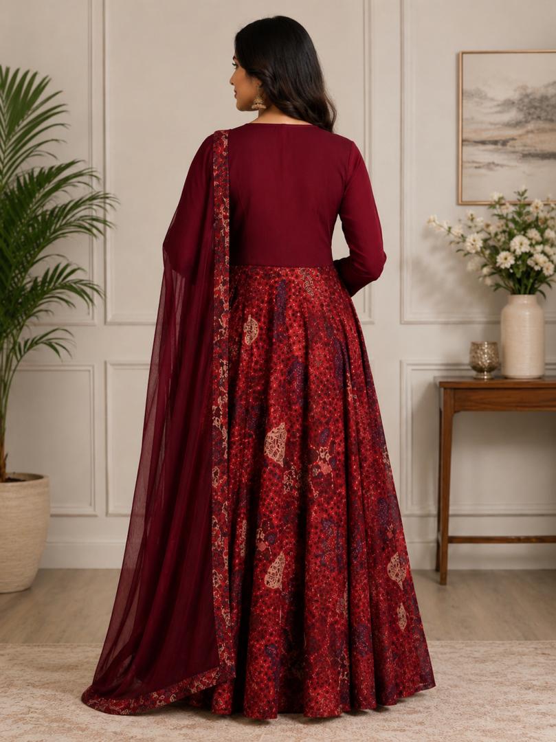 Royal Burgundy Heritage Gown Set
