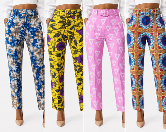 Printed High-Waist Women’s Trousers